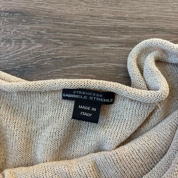 STRENESSE GABRIELE STREHLE beige boatneck double collared knit sweater size smal - Picture 5 of 7